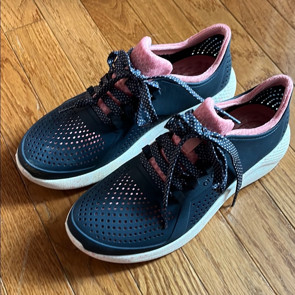 CROCS Literide Blue and Pink Sneakers